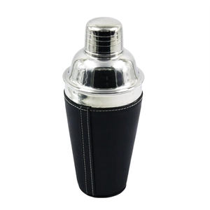 Edelstahl Cocktail-Shaker mit PU-Leder-Beschichtung EB-B72