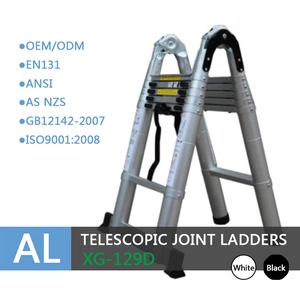 Escalera articulada telescópica de 2 vías Xingon (TODO ALUMINIO) con EN131