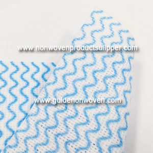 Stampa a onde blu 70% Viscosa 30% Poliestere 13 Mesh 80 Tessuto non tessuto Spunlace GSM per i detersivi