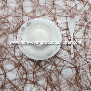 Rolo não tecido não tecido da venda por atacado da tela de Floss da cor de GTDL1001-E Brown para a decoração da parede