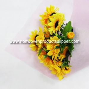 GTYLTC-LP Atacado Decorativo Em Relevo 100% PET Tecido Não Tecido Para Envoltura Flor Fresca