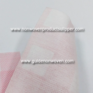 Pink Square Printing 100% Viscose Plain Cleaning Wipes Spunlace Nonwoven Fabric