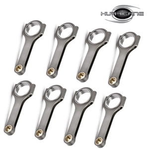 SB Chevy 283/327 4340 Tiges de raccordement forgées en acier H-Beam de 6.000 "Longueur, ensemble de 8 pcs