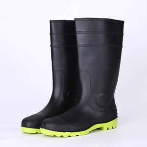 bottes de pluie de sécurité bon marché de 106-3 avec embout acier et tôles d’acier