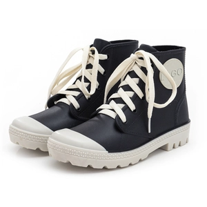 2017 neue modische lace up Frauen Knöchel Regen Stiefel