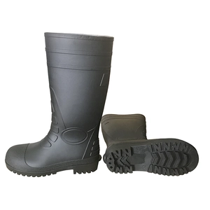 TIGER MASTER bottes de pluie de sécurité en PVC à bout en acier imperméable noir hommes