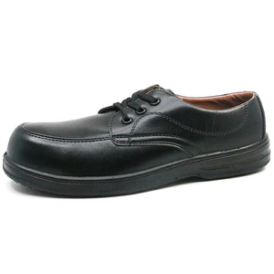6001 Sapatos de segurança executiva sem dedos em metal composto de couro de microfibra para homens