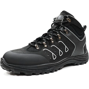 BTA038 Negro nubuck cuero PU inyección CE estándar seguridad botas compuesto dedo del pie