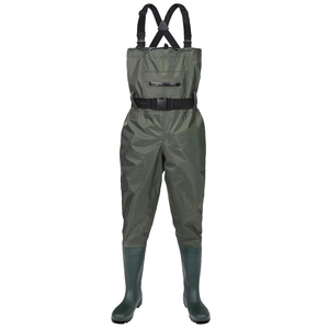 Trampolieri da pesca in PVC di nylon resistente all'acqua antiscivolo CW002 con stivali in PVC