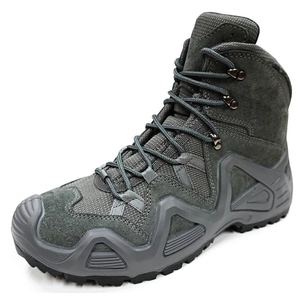 ENS032G nuevas botas de seguridad con puntera de acero de gamuza gris antideslizante