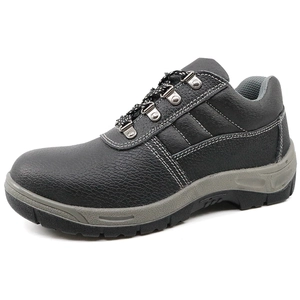 HS1050 Scarpe antinfortunistiche con punta in acciaio antiscivolo in pelle nera Bangladesh
