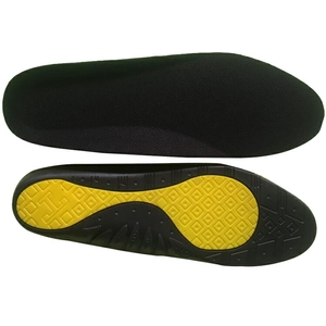 HSI-0109 Solette in PU nero antiscivolo con assorbimento degli urti in altezza invisibile per scarpe antinfortunistiche