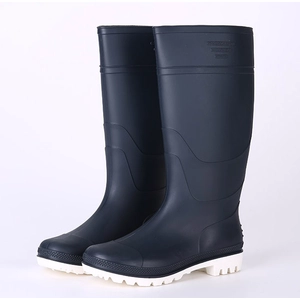KNWN navy blue light weight plastic work rain boots