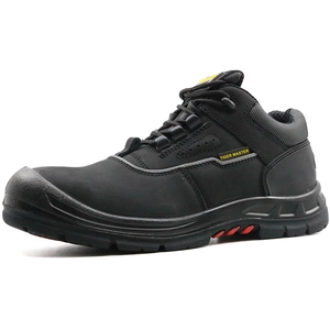 TH003 Scarpe da lavoro di sicurezza con suola in gomma resistente al calore in pelle nabuk nera
