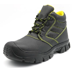 TM3005 Oil acid resistant anti slip rubber sole steel toe prevent puncture leather safety shoes