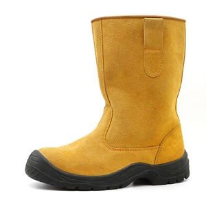 W1019 bottes de soudure de sécurité antistatiques en cuir suédé antidérapant en acier à bout en acier anti-crevaison