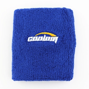 China professional sport wristband factory, wholesale embroidery 7.5*9cm terry cloth sweatband sport wristband