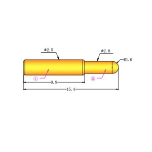 SFENG Pino pogo da sonda de teste de mola de diâmetro 2,5 mm