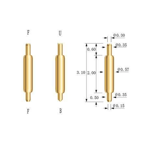 3.10mm Length Doule Ended Pin with B and U Tips
