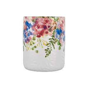 Luxury pampalamuti applique pagpi-print ng walang laman ceramic kandila garapon kasal palamuti