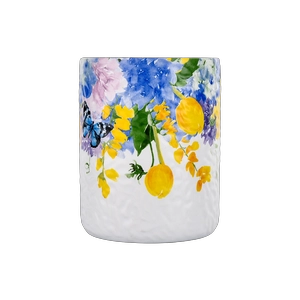 Custom applique printing ceramic candle jars para sa home decor wedding
