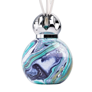 Luxury home custom marble blue round bottoming aromatherapy diffuser bottle