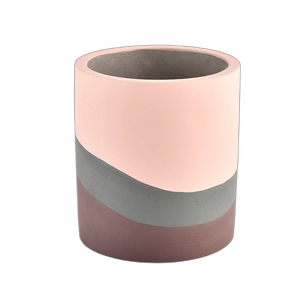 Les fabricants dirigent le pot de bougie en céramique multicolore personnalisé direct pot de bougie en béton