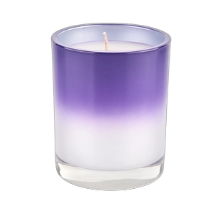 Conteneur de bougie en verre à bord droit de 289 ml, blanc dégradé violet, vente en gros