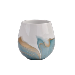 Wholesale water blue patterns ceramic candle jars for candle making