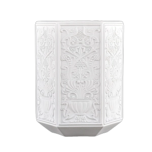 Factory direct sales baroque gold-plated white glass candle jar