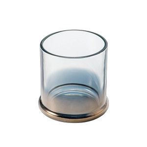 Wholesale electroplated blue gradient glass candle jars candle containers
