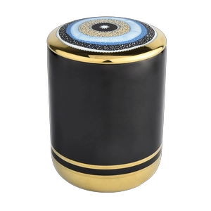 Bagong Turkish Blue Eye Style Ceramic Candle Jar na may takip para sa dekorasyon sa bahay