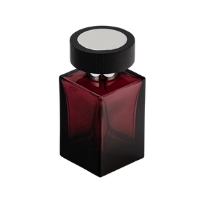 Pakyawan red square luxury glass pabango bote para sa alkohol