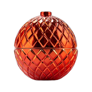 Luxury Custom Christmas diamante-pattern glass candle jar na may takip
