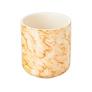 Decorazioni per la casa in vasetti di candela in ceramica con motivo in marmo personalizzato all'ingrosso da 16 once