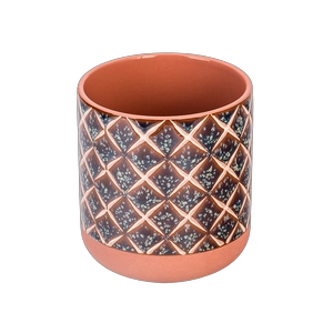 Kua Whakaritea Nga Taapapa Nui me te Reeti Kahurangi Karamic Candle Jar