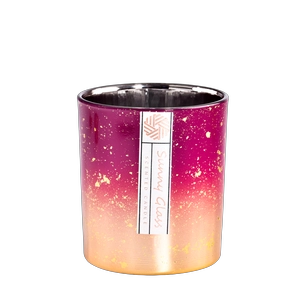 Pot de bougie en verre dégradé de luxe, récipient de bougie en verre décoratif