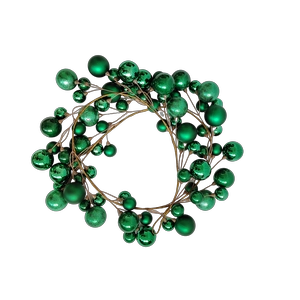 Senmasine green 6ft Christmas ball garlands for Xmas Hanging Home Indoor Outdoor Party Decorations