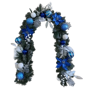 Senmasine hangende kerstslinger voor voordeurdecoratie gemengd lint strikken dennenappel glitter kerstballen bal