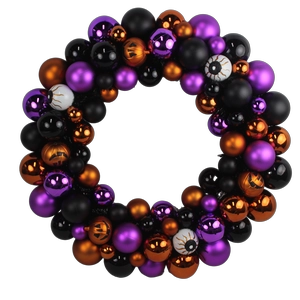 Senmasine 60cm bauble wreath Halloween ball party festival holiday front door hanging decoration