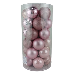 Senmasine 30 個ピンククリスマスボールホリデークリスマス屋内ホームパーティーぶら下げ装飾装飾品 60 ミリメートル