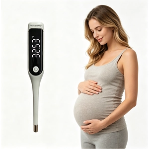 China Bluetooth LED Large Screen Basal Body Thermometer Waterproof Electronic Ovulation Thermometers High Precision Type-C Charging manufacturer
