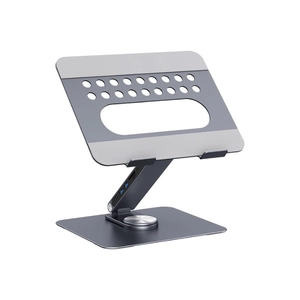360° drehbare Aluminium-Laptopständer-Dockingstation mit einstellbarer Höhe | 7-in-1-USB-C-Hub für MacBook | Hersteller OEM/ODM