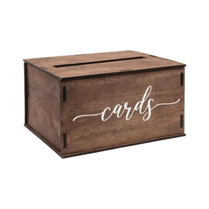 China Custom Wooden Wedding Card Box with Slot, for Wedding Gifts & Money manufacturer
