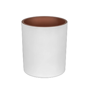 Tarro de cristal de vela blanca mate para velas de cera de soja con spray interno