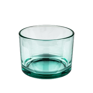 Kerzenhalter mit 3 Dochten, durchscheinend, grün, Glas, 14,5 oz