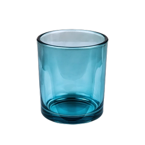 Durchscheinendes blaues klassisches Kerzenhalterglas 11oz