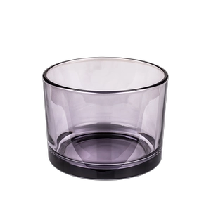 Lichtdurchlässiger violetter Kerzenhalter mit 3 Dochten, Glas, 14,5 oz