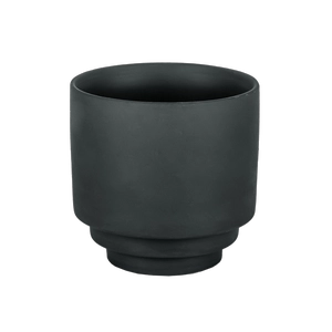 Tarro de vela de cerámica minimalista moderno negro mate arcilla coloreada