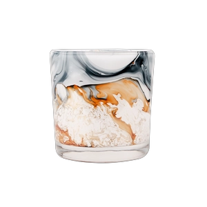 Portavelas de cristal de acuarela remolino de 14 oz